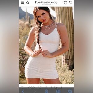 NanaMacs Sparkling White Mini Dress